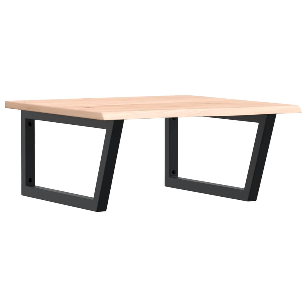 vidaXL Ράφι Νιπτήρα Τοίχου από Ατσάλι / Μασίφ Ξύλο Δρυός