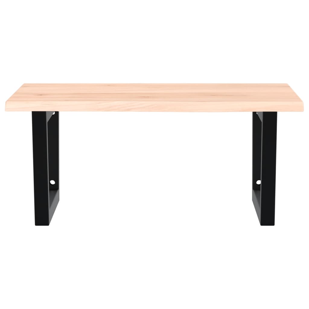 vidaXL Ράφι Νιπτήρα Τοίχου από Ατσάλι / Μασίφ Ξύλο Δρυός