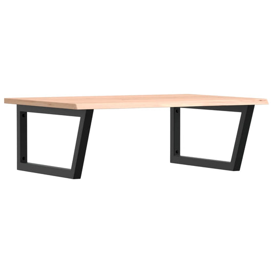 vidaXL Ράφι Νιπτήρα Τοίχου από Ατσάλι / Μασίφ Ξύλο Δρυός