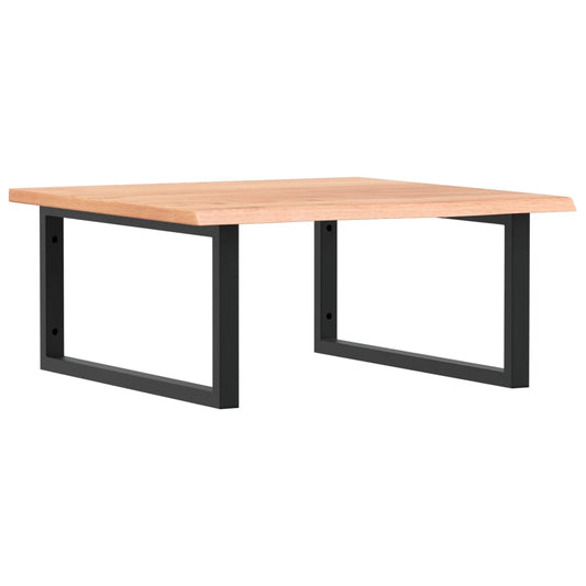 vidaXL Ράφι Νιπτήρα Τοίχου από Ατσάλι / Μασίφ Ξύλο Δρυός