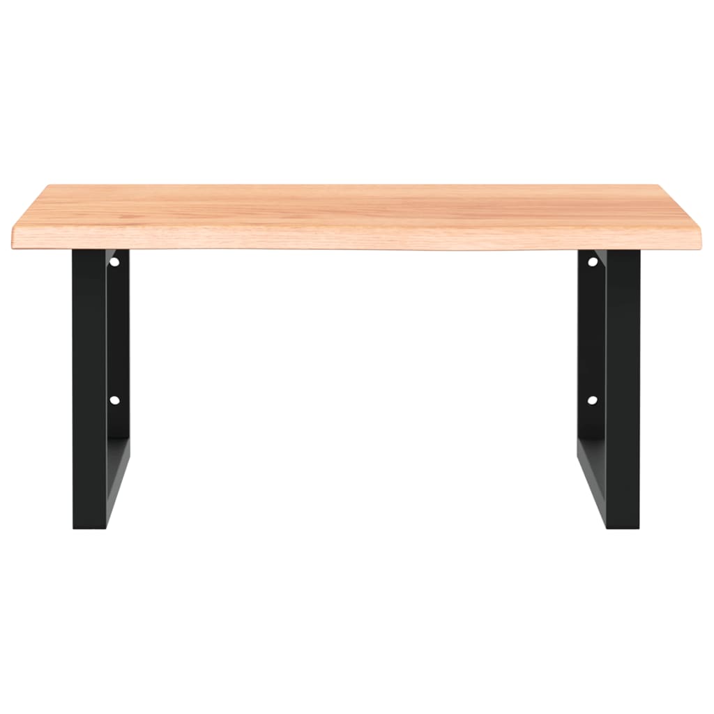 vidaXL Ράφι Νιπτήρα Τοίχου από Ατσάλι / Μασίφ Ξύλο Δρυός