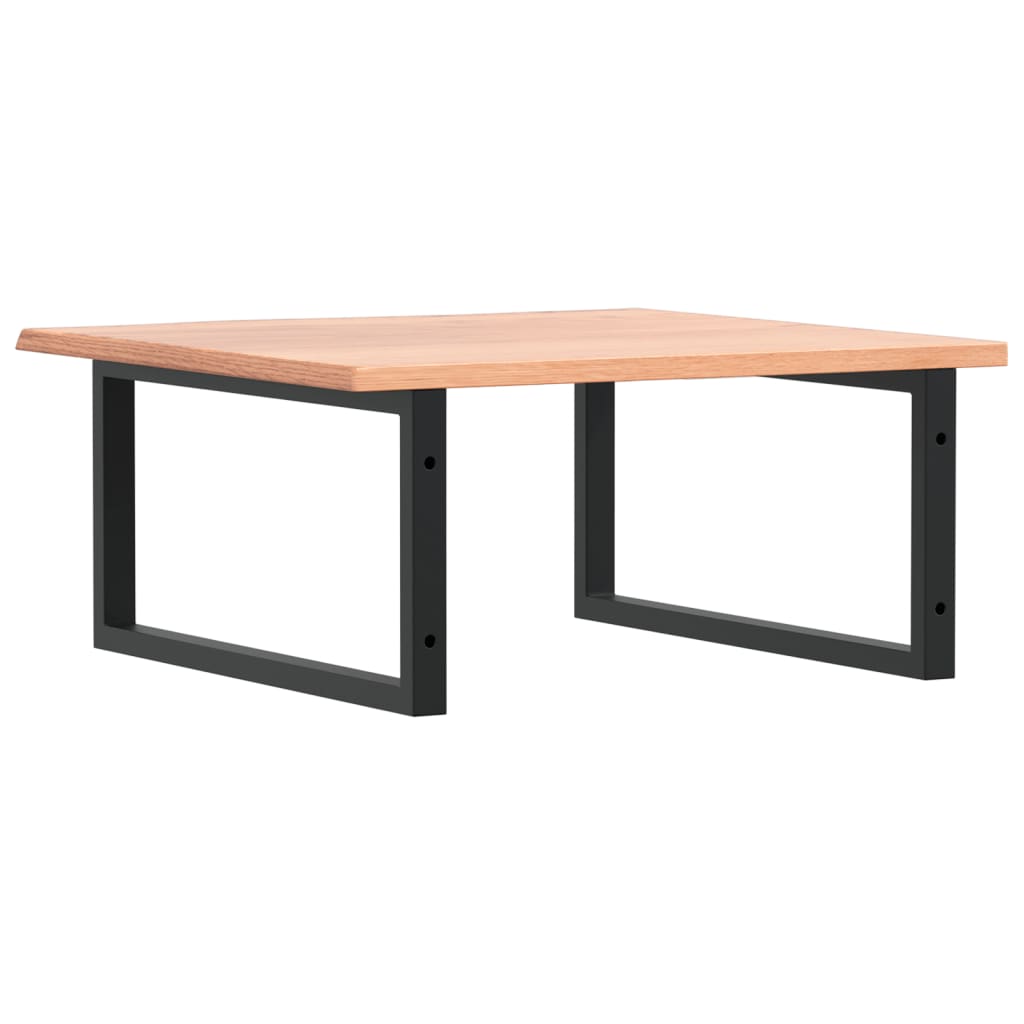 vidaXL Ράφι Νιπτήρα Τοίχου από Ατσάλι / Μασίφ Ξύλο Δρυός