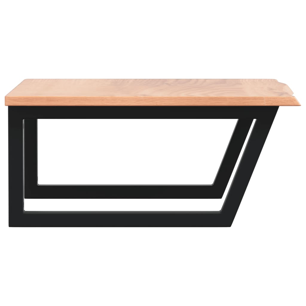 vidaXL Ράφι Νιπτήρα Τοίχου από Ατσάλι / Μασίφ Ξύλο Δρυός