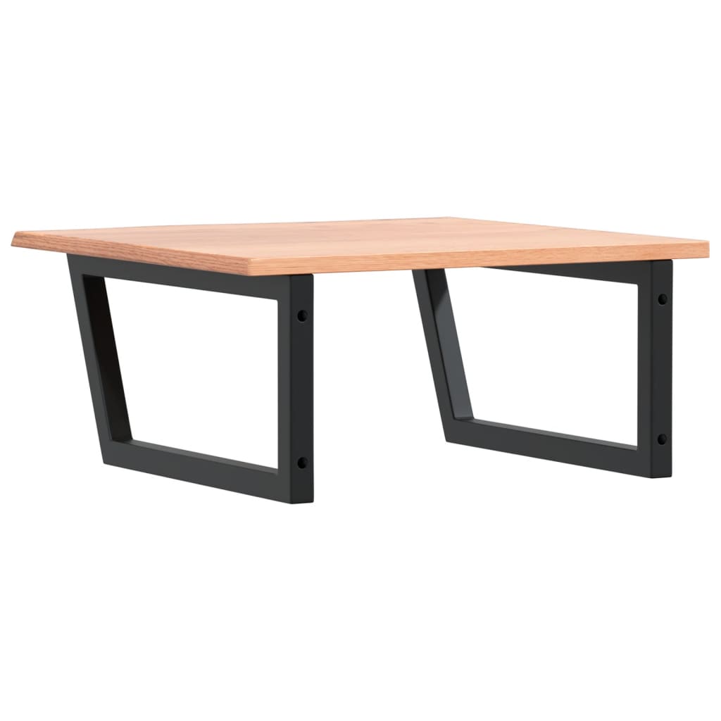 vidaXL Ράφι Νιπτήρα Τοίχου από Ατσάλι / Μασίφ Ξύλο Δρυός