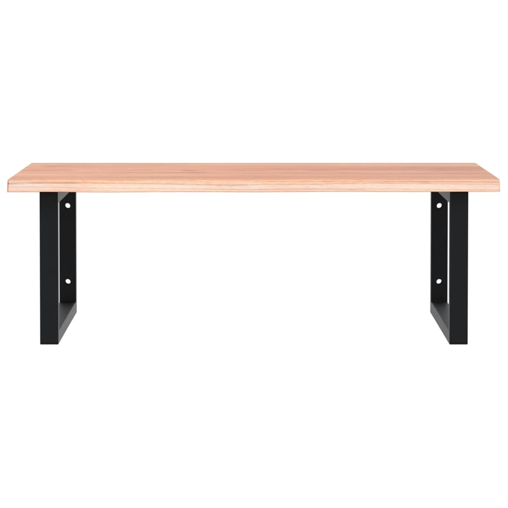 vidaXL Ράφι Νιπτήρα Τοίχου από Ατσάλι / Μασίφ Ξύλο Δρυός