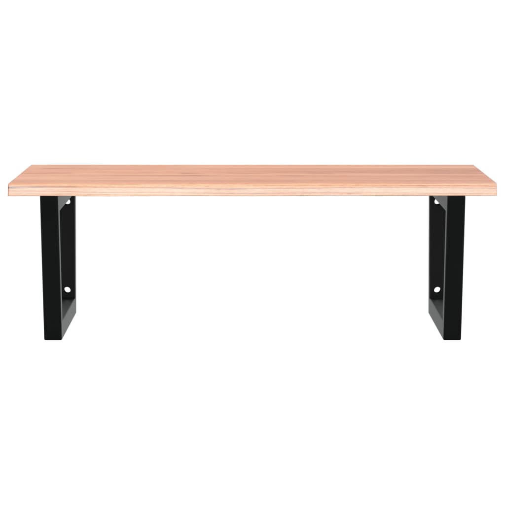 vidaXL Ράφι Νιπτήρα Τοίχου από Ατσάλι / Μασίφ Ξύλο Δρυός