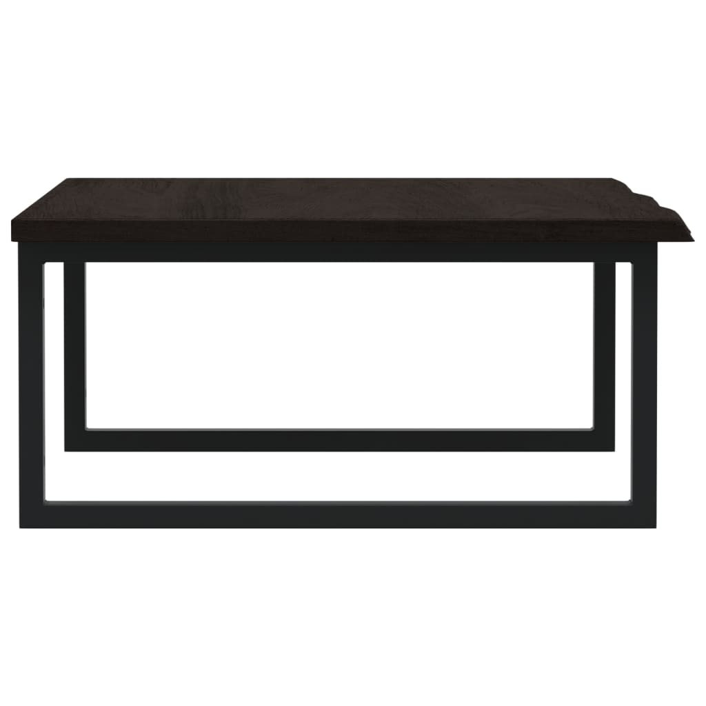 vidaXL Ράφι Νιπτήρα Τοίχου από Ατσάλι / Μασίφ Ξύλο Δρυός