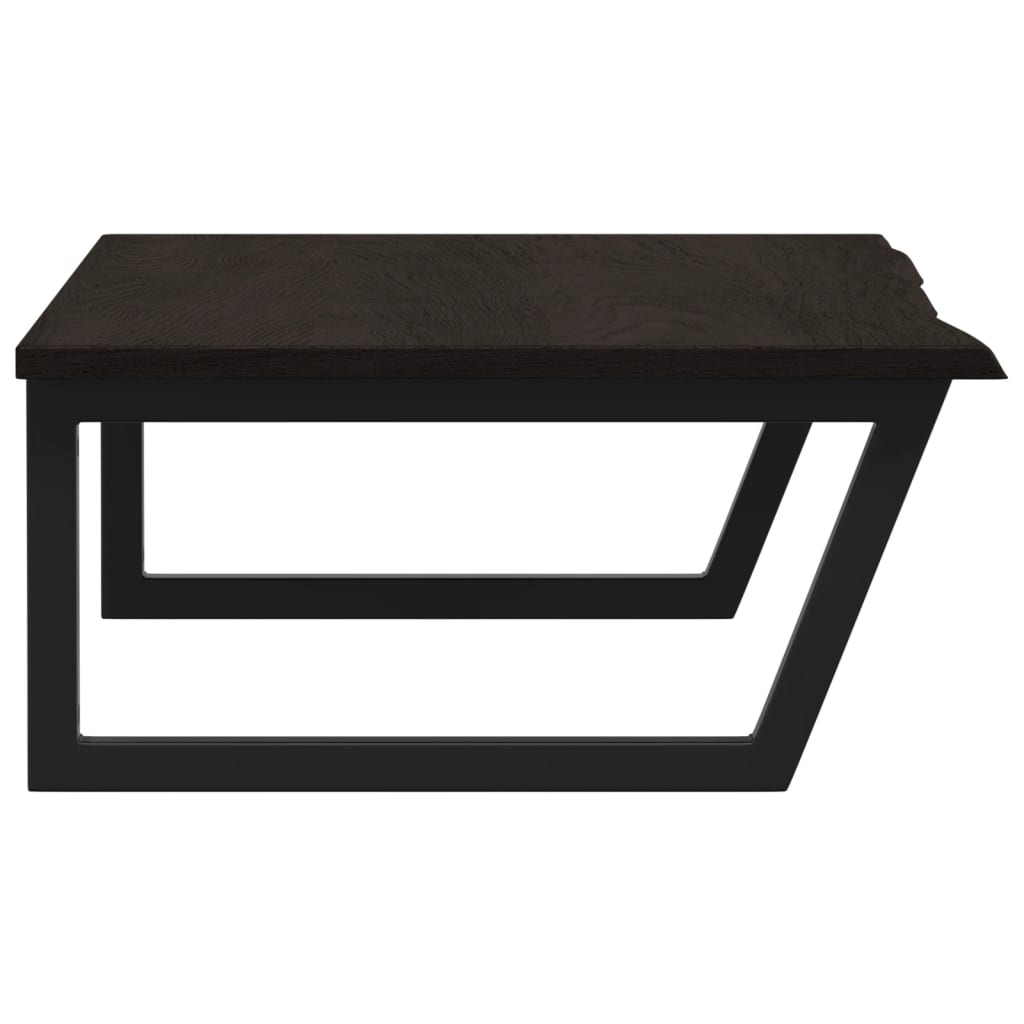 vidaXL Ράφι Νιπτήρα Τοίχου από Ατσάλι / Μασίφ Ξύλο Δρυός