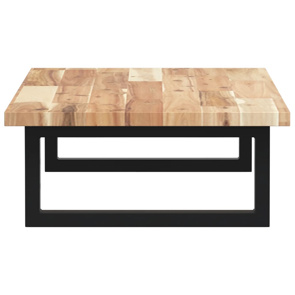 vidaXL Ράφι Νιπτήρα Τοίχου από Ατσάλι / Μασίφ Ξύλο Ακακίας