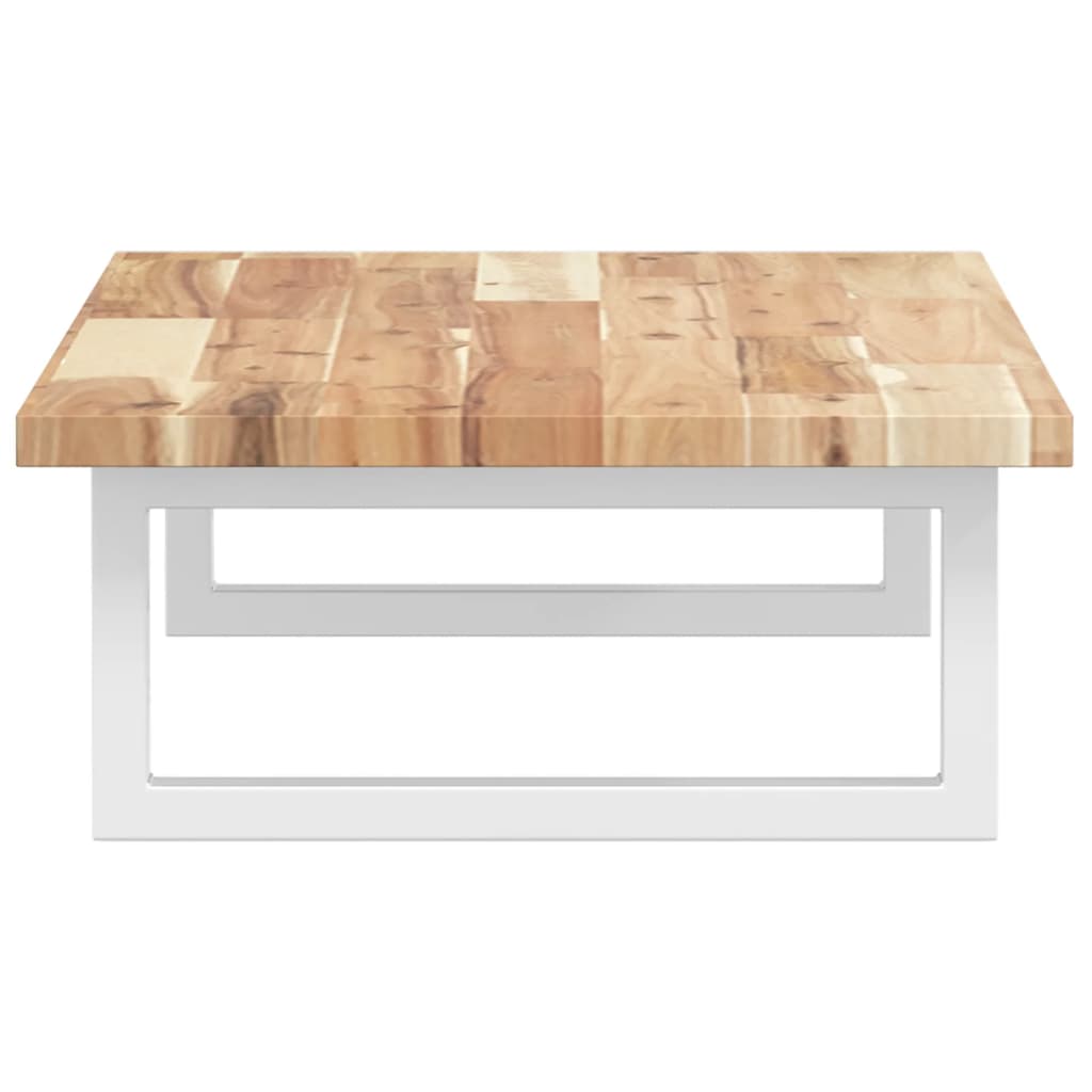 vidaXL Ράφι Νιπτήρα Τοίχου από Ατσάλι / Μασίφ Ξύλο Ακακίας