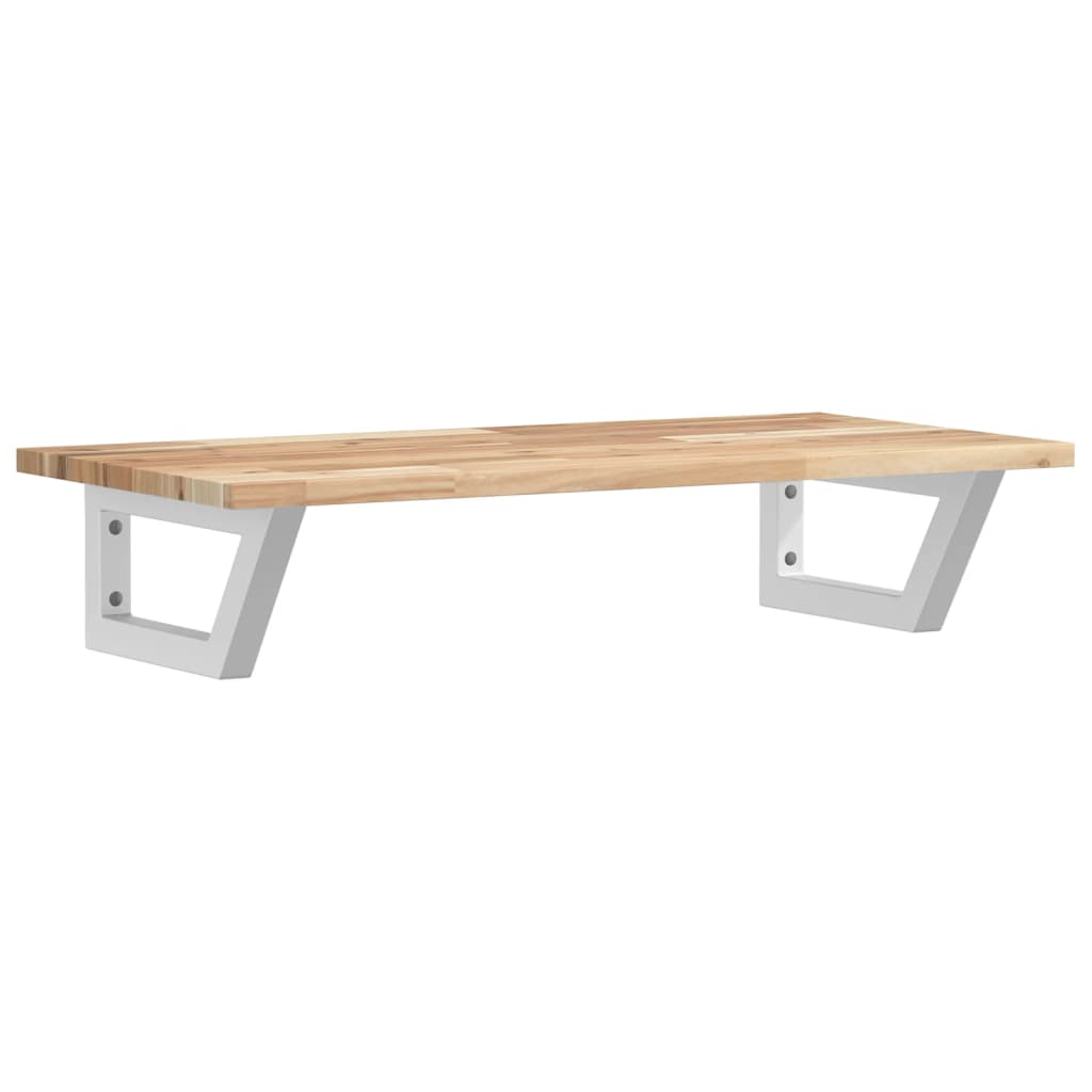 vidaXL Ράφι Νιπτήρα Τοίχου από Ατσάλι / Μασίφ Ξύλο Ακακίας