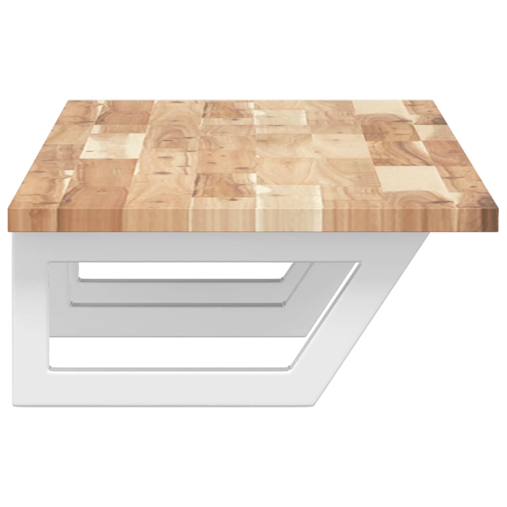 vidaXL Ράφι Νιπτήρα Τοίχου από Ατσάλι / Μασίφ Ξύλο Ακακίας