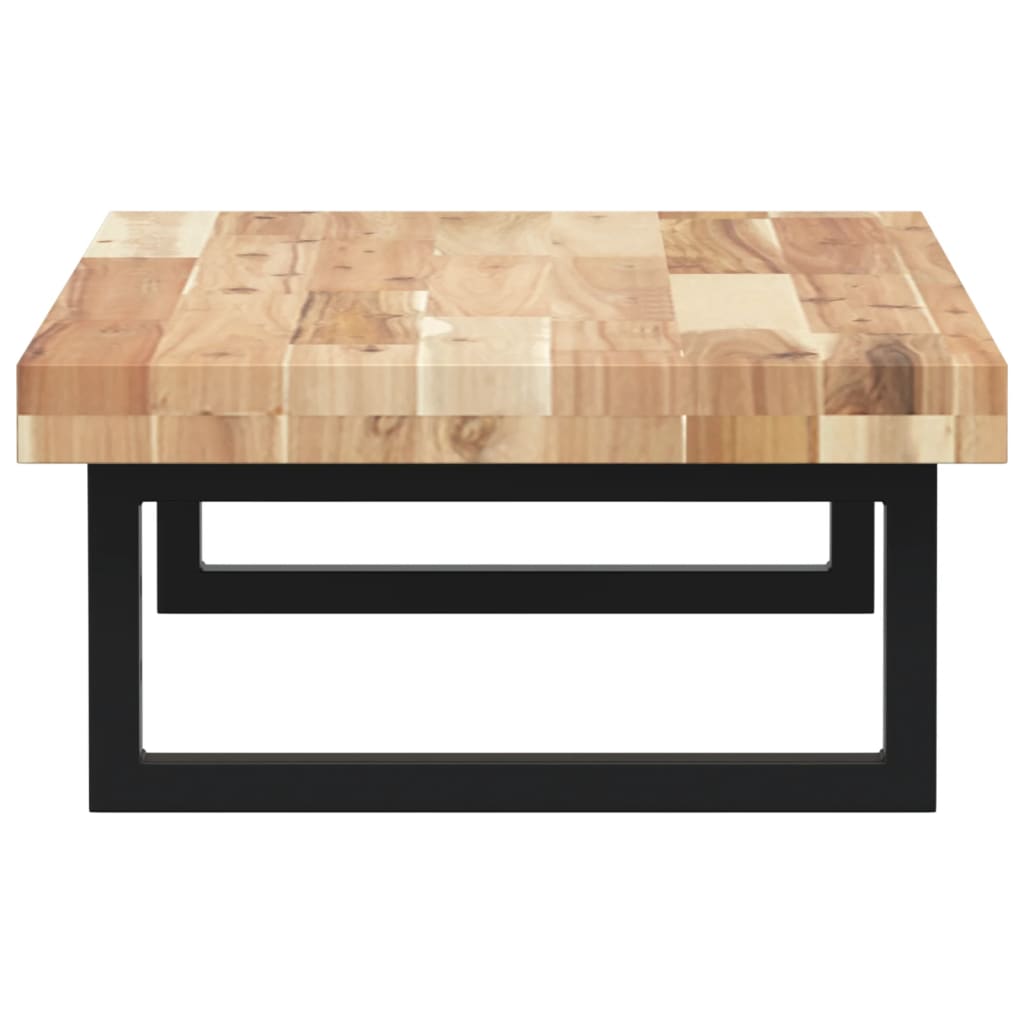 vidaXL Ράφι Νιπτήρα Τοίχου από Ατσάλι / Μασίφ Ξύλο Ακακίας