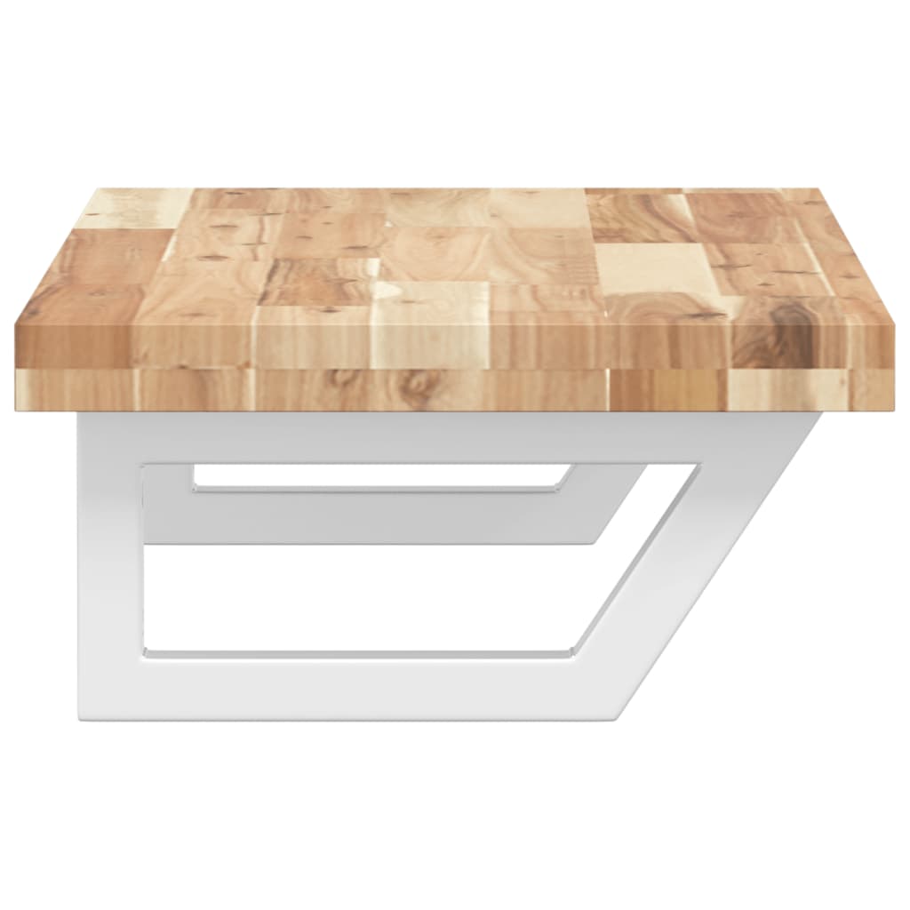 vidaXL Ράφι Νιπτήρα Τοίχου από Ατσάλι / Μασίφ Ξύλο Ακακίας