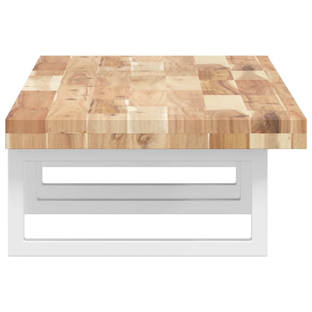 vidaXL Ράφι Νιπτήρα Τοίχου από Ατσάλι / Μασίφ Ξύλο Ακακίας