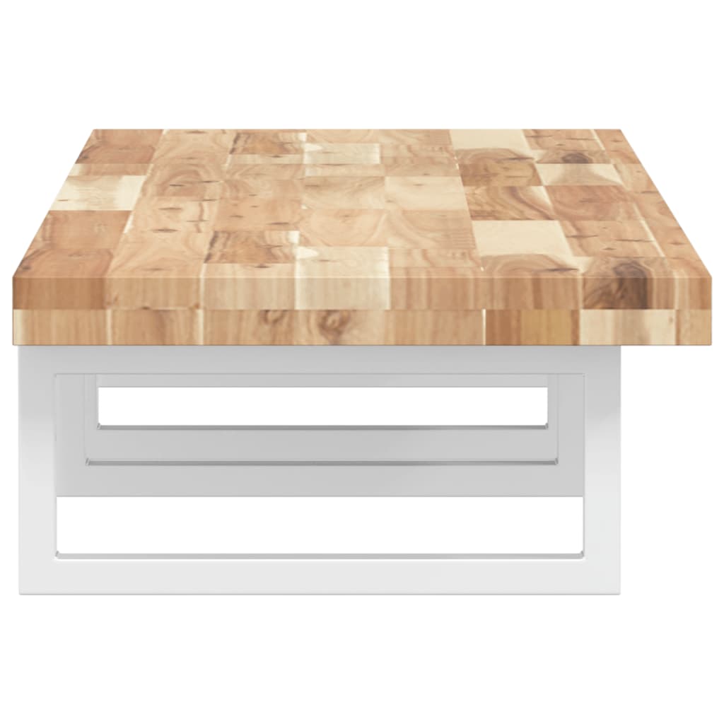 vidaXL Ράφι Νιπτήρα Τοίχου από Ατσάλι / Μασίφ Ξύλο Ακακίας