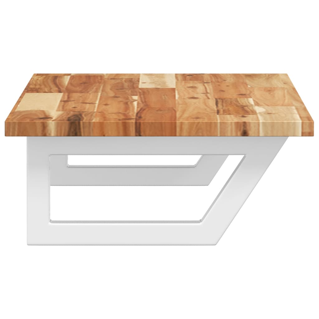 vidaXL Ράφι Νιπτήρα Τοίχου από Ατσάλι / Μασίφ Ξύλο Ακακίας