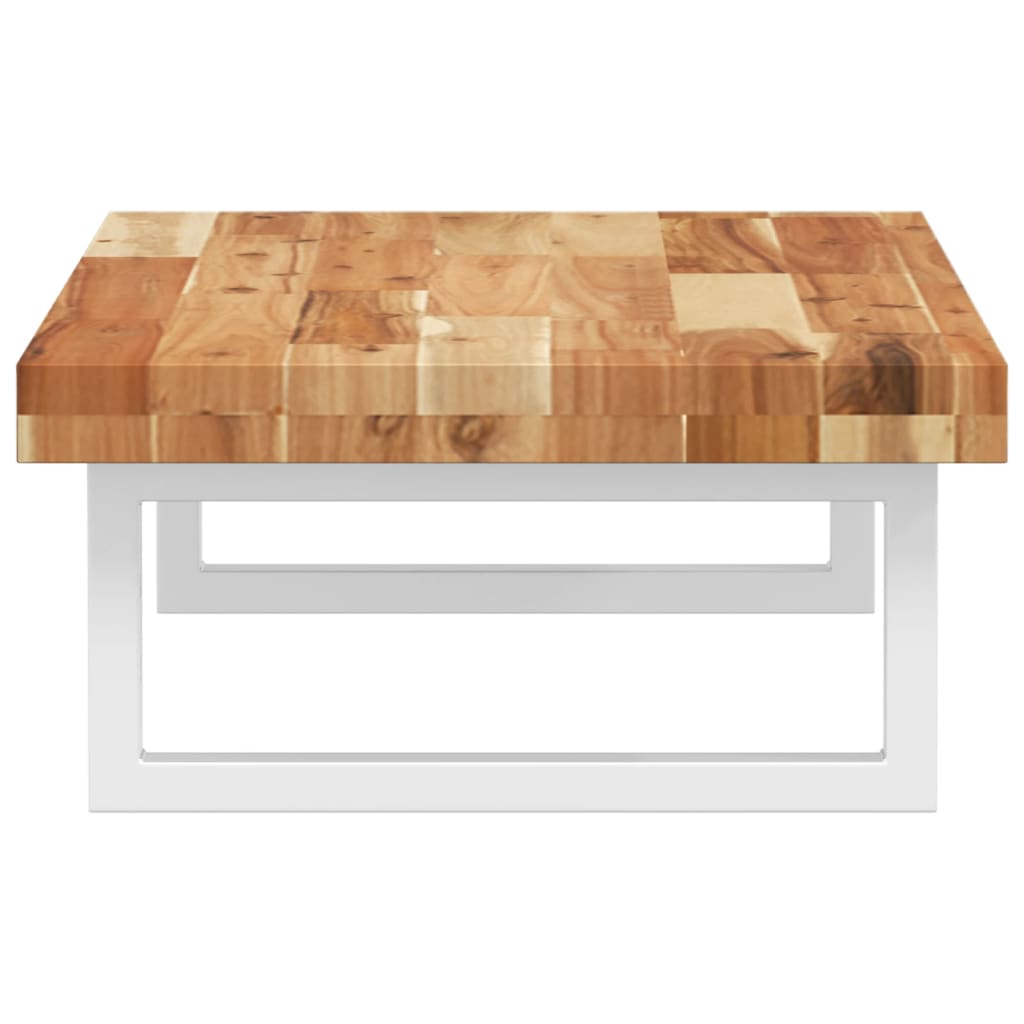 vidaXL Ράφι Νιπτήρα Τοίχου από Ατσάλι / Μασίφ Ξύλο Ακακίας