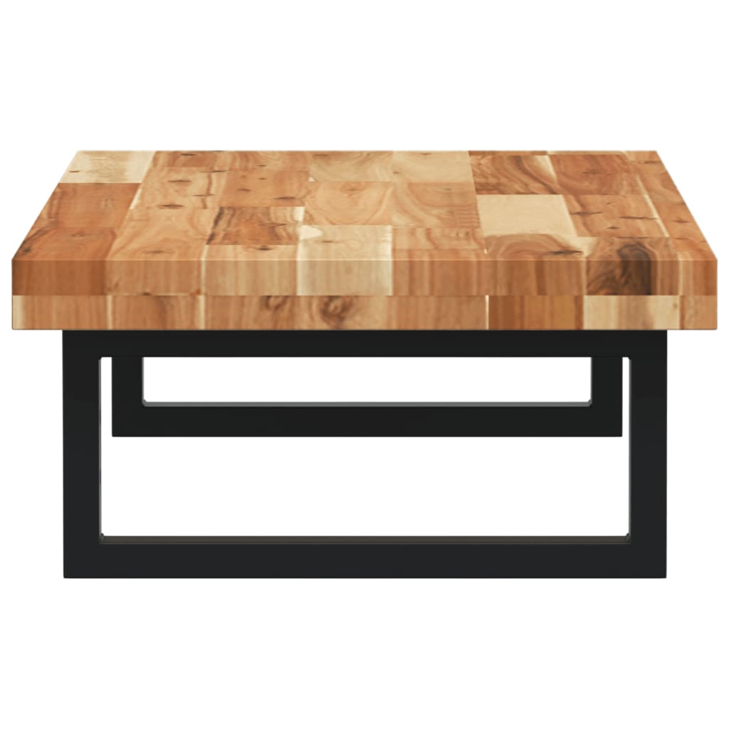 vidaXL Ράφι Νιπτήρα Τοίχου από Ατσάλι / Μασίφ Ξύλο Ακακίας