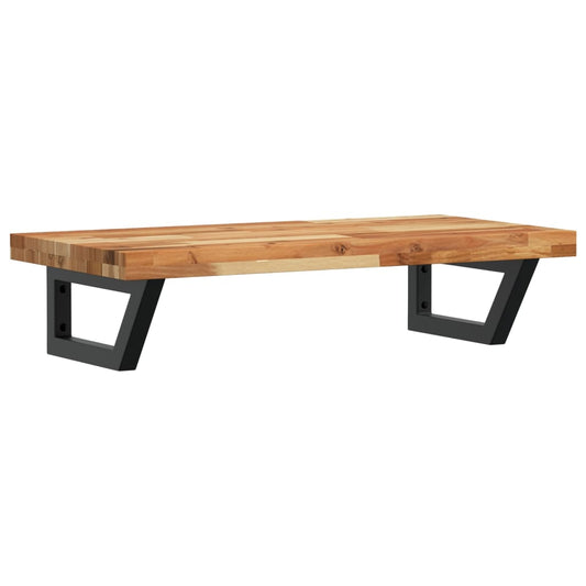 vidaXL Ράφι Νιπτήρα Τοίχου από Ατσάλι / Μασίφ Ξύλο Ακακίας