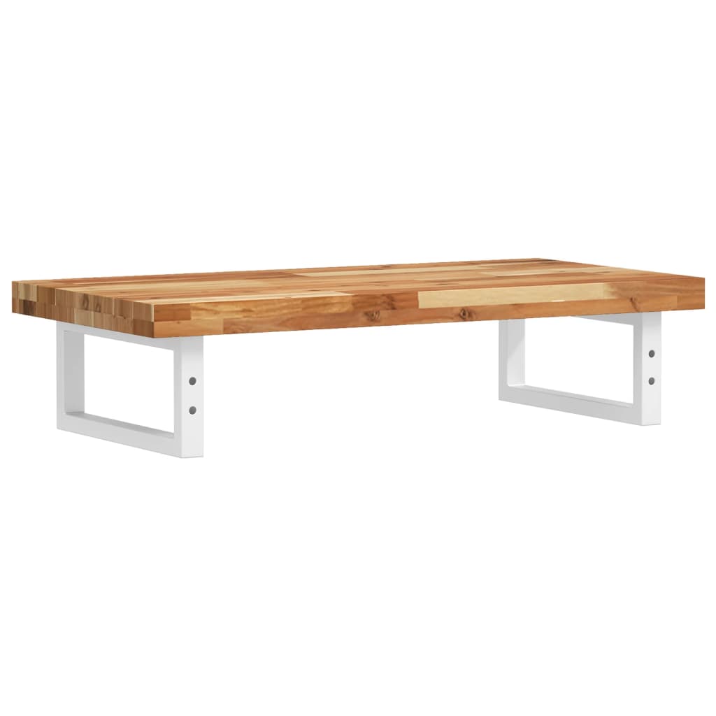 vidaXL Ράφι Νιπτήρα Τοίχου από Ατσάλι / Μασίφ Ξύλο Ακακίας