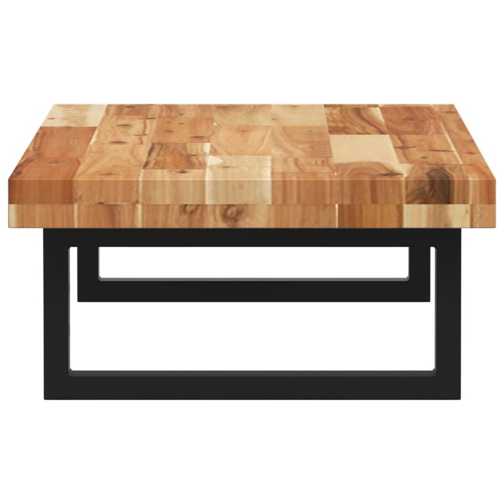 vidaXL Ράφι Νιπτήρα Τοίχου από Ατσάλι / Μασίφ Ξύλο Ακακίας