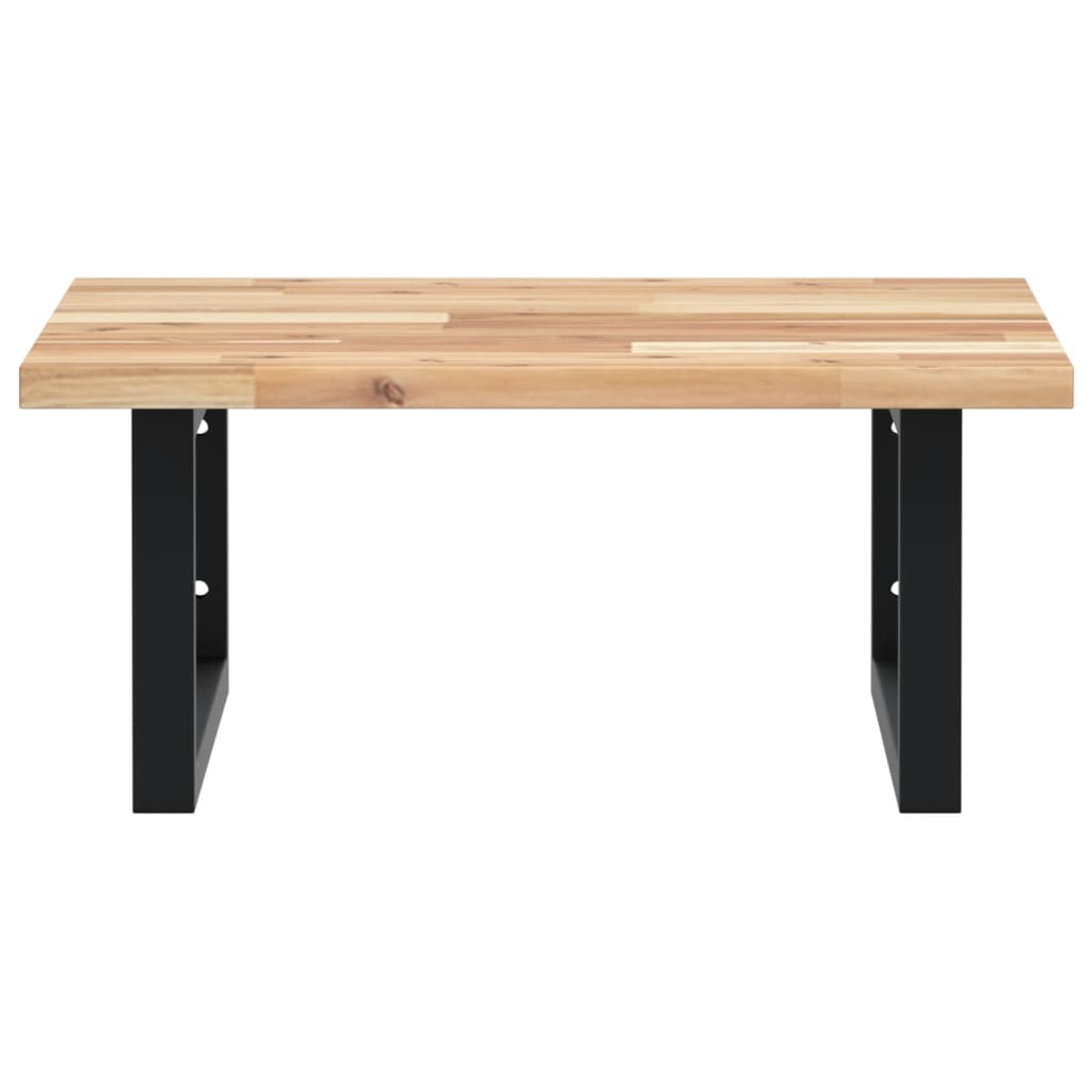 vidaXL Ράφι Νιπτήρα Τοίχου από Ατσάλι / Μασίφ Ξύλο Ακακίας