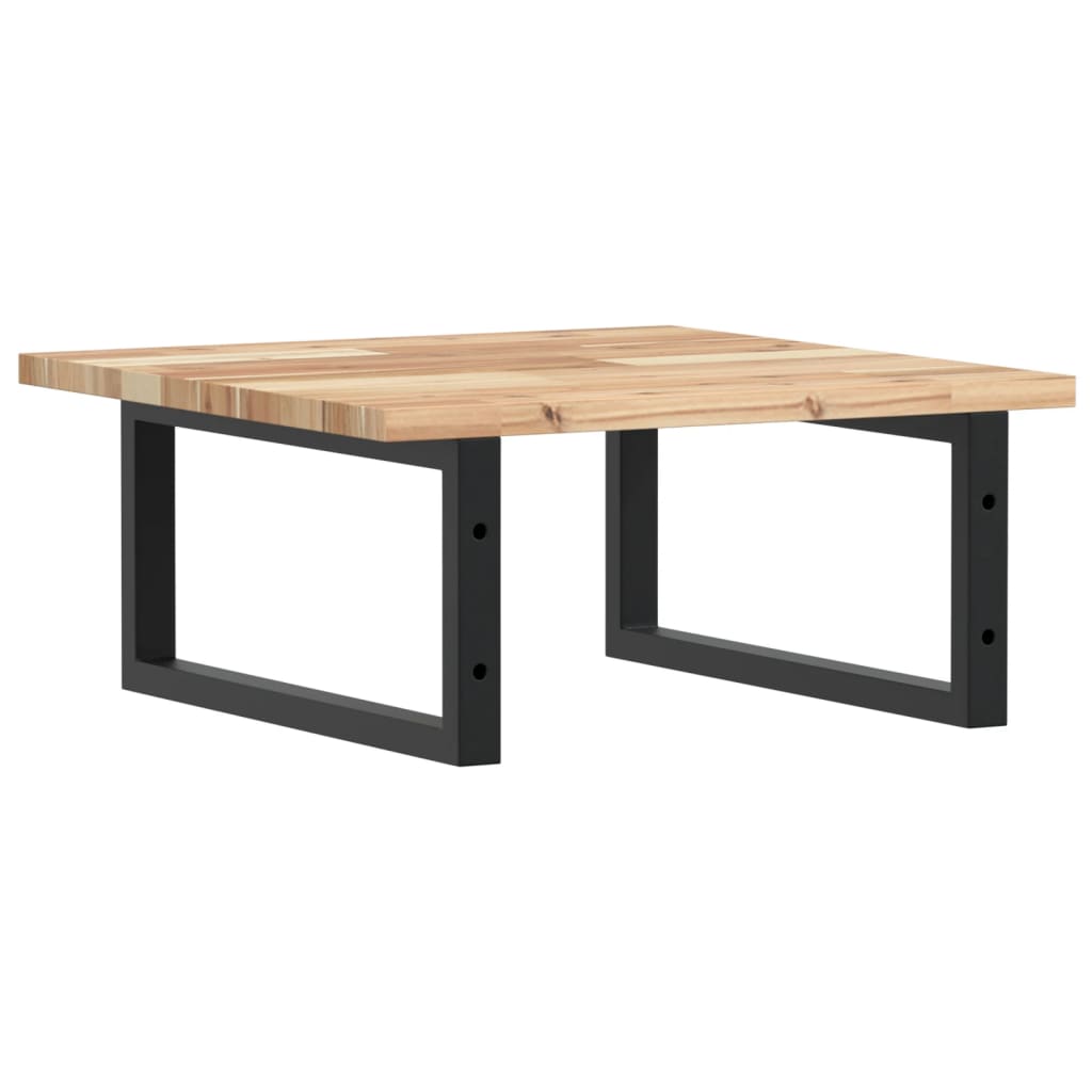 vidaXL Ράφι Νιπτήρα Τοίχου από Ατσάλι / Μασίφ Ξύλο Ακακίας