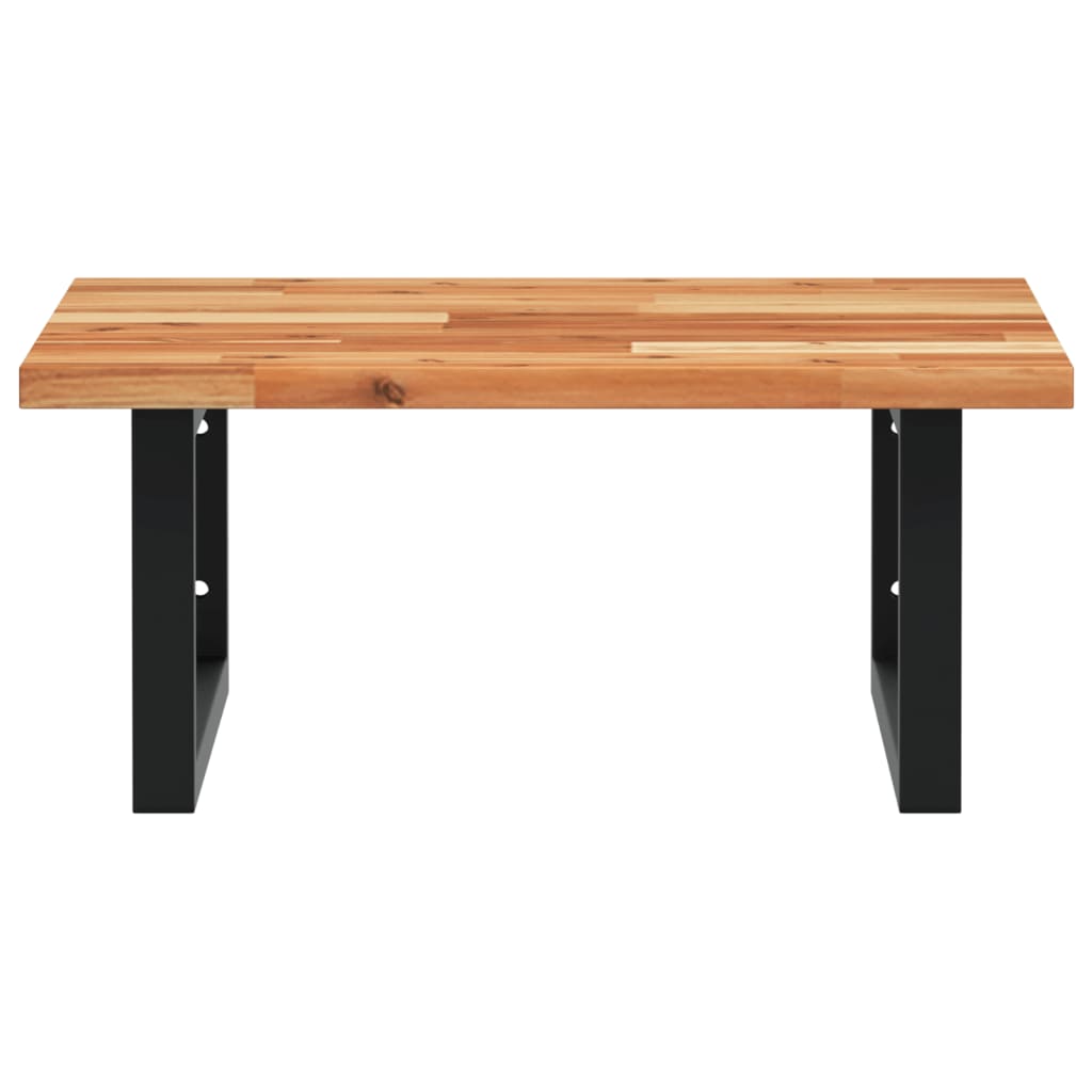 vidaXL Ράφι Νιπτήρα Τοίχου από Ατσάλι / Μασίφ Ξύλο Ακακίας