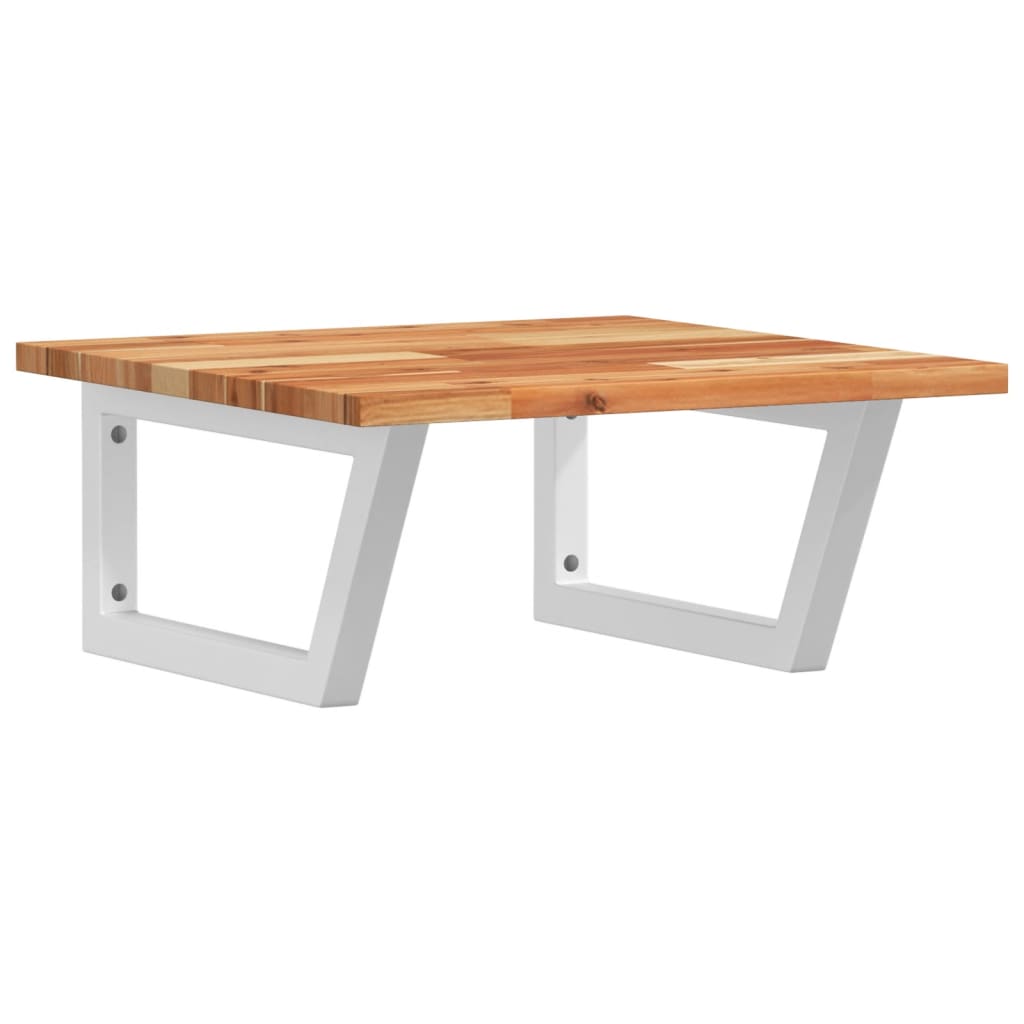 vidaXL Ράφι Νιπτήρα Τοίχου από Ατσάλι / Μασίφ Ξύλο Ακακίας