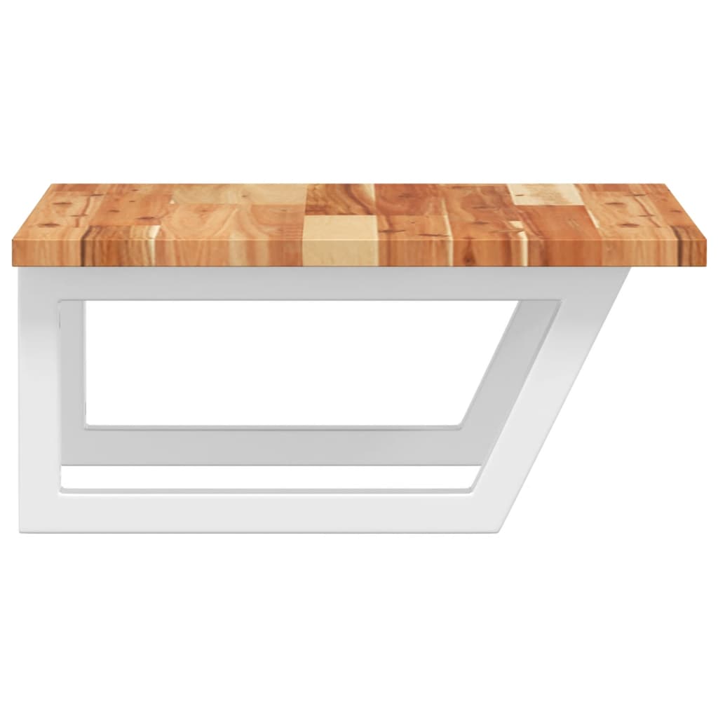 vidaXL Ράφι Νιπτήρα Τοίχου από Ατσάλι / Μασίφ Ξύλο Ακακίας