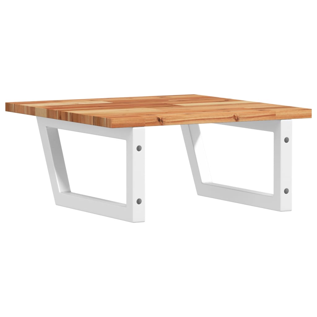 vidaXL Ράφι Νιπτήρα Τοίχου από Ατσάλι / Μασίφ Ξύλο Ακακίας