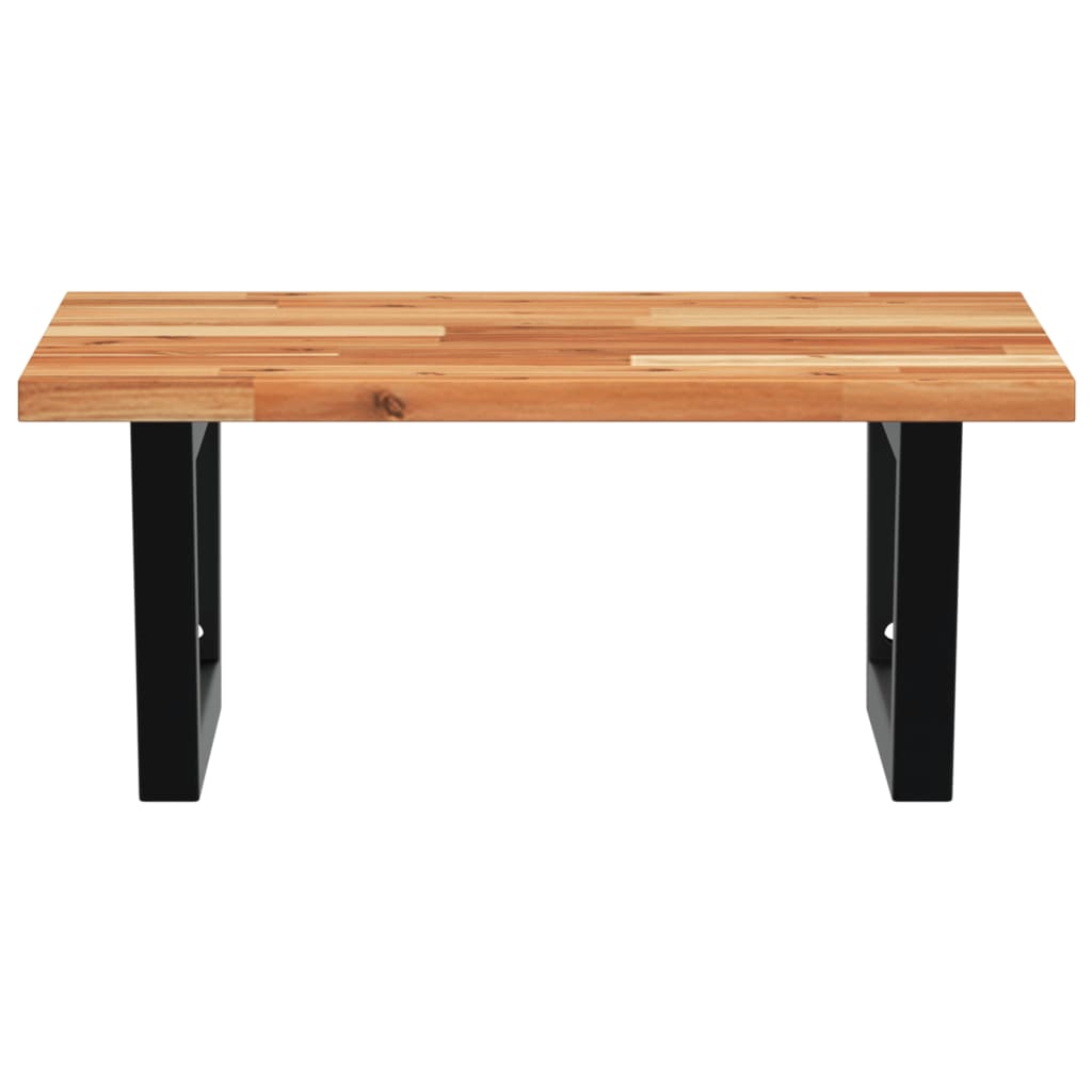 vidaXL Ράφι Νιπτήρα Τοίχου από Ατσάλι / Μασίφ Ξύλο Ακακίας