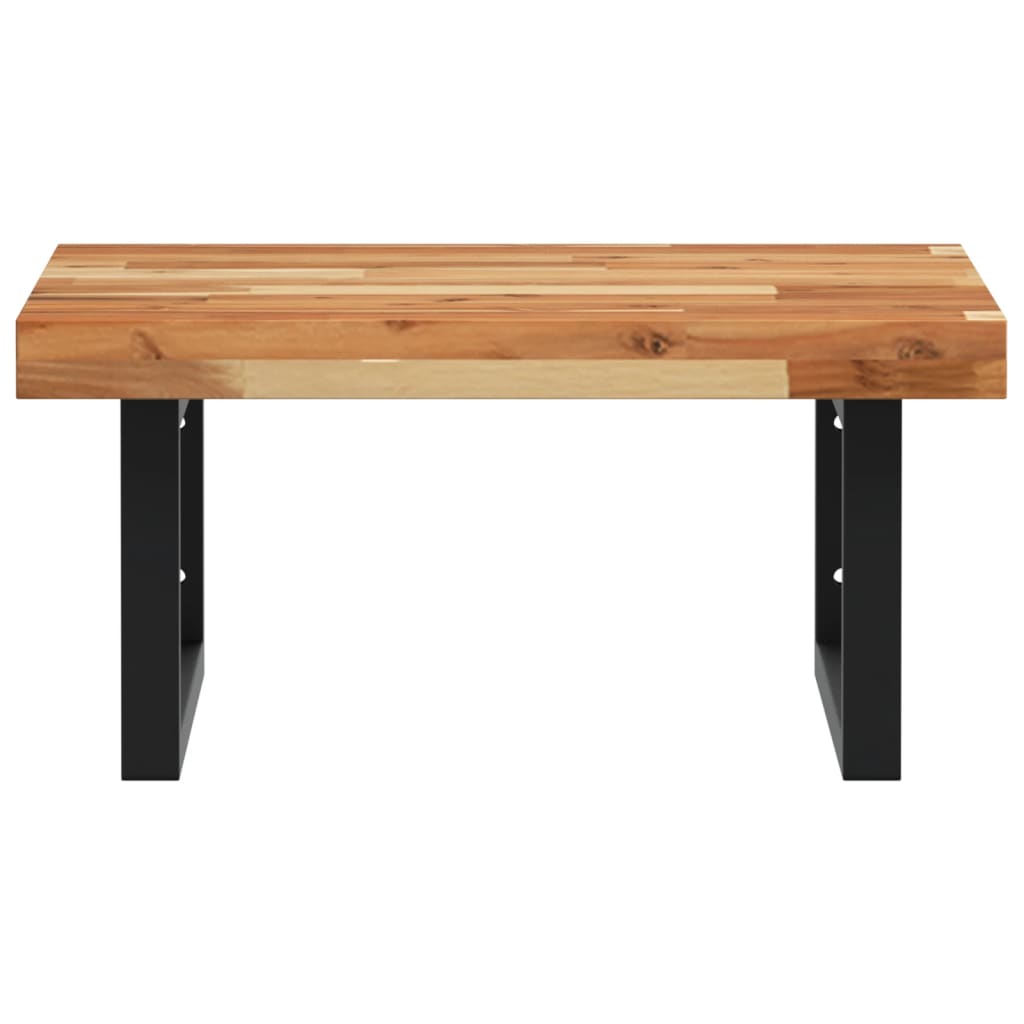 vidaXL Ράφι Νιπτήρα Τοίχου από Ατσάλι / Μασίφ Ξύλο Ακακίας