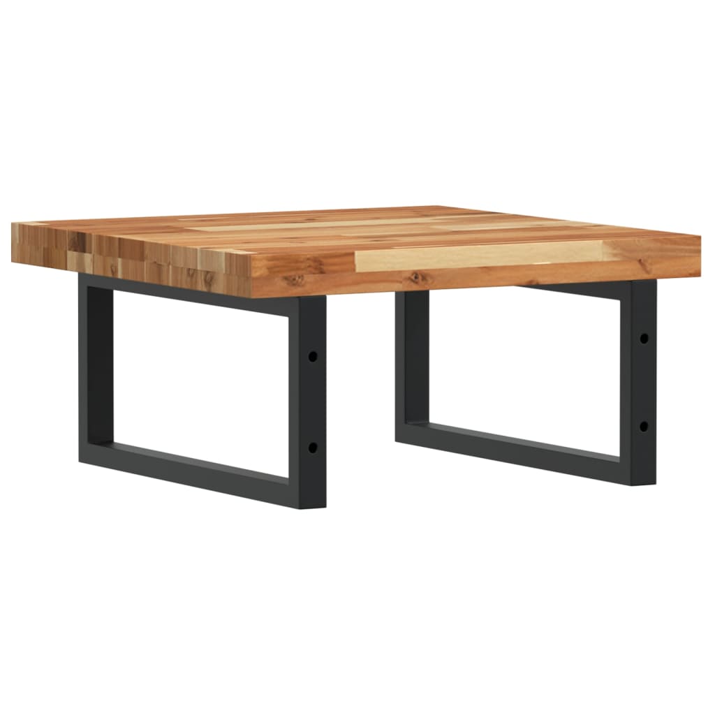 vidaXL Ράφι Νιπτήρα Τοίχου από Ατσάλι / Μασίφ Ξύλο Ακακίας