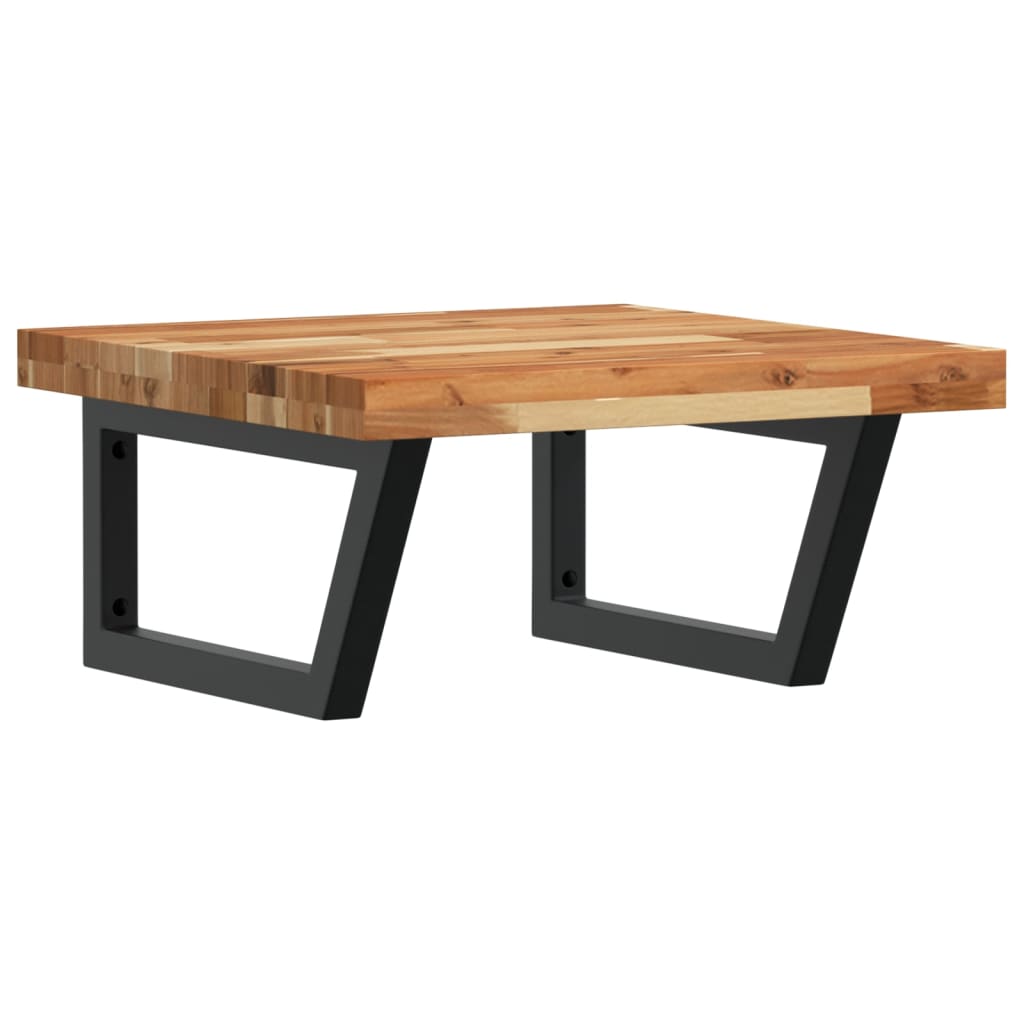 vidaXL Ράφι Νιπτήρα Τοίχου από Ατσάλι / Μασίφ Ξύλο Ακακίας