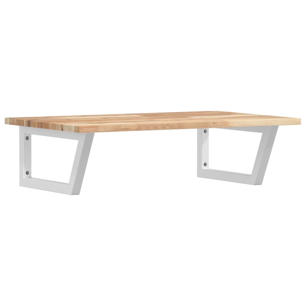 vidaXL Ράφι Νιπτήρα Τοίχου από Ατσάλι / Μασίφ Ξύλο Ακακίας