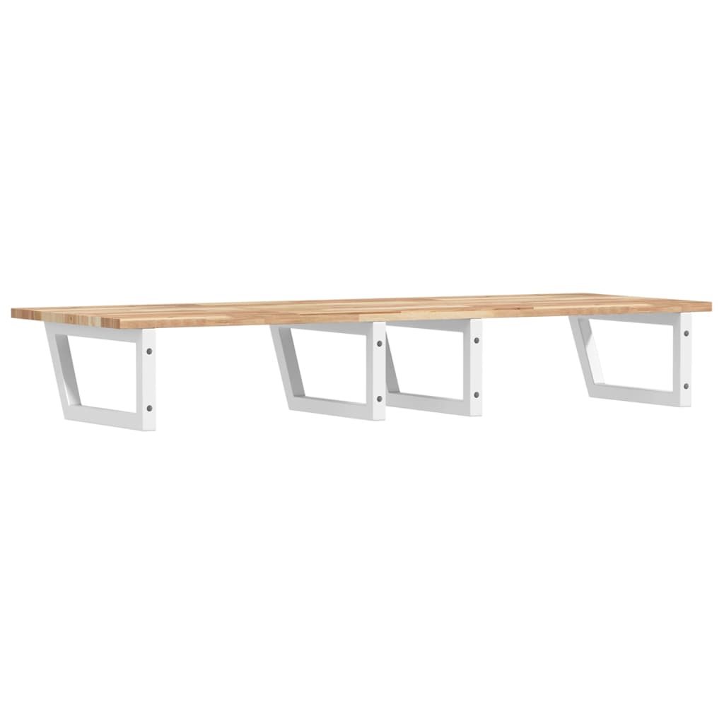 vidaXL Ράφι Νιπτήρα Τοίχου από Ατσάλι / Μασίφ Ξύλο Ακακίας