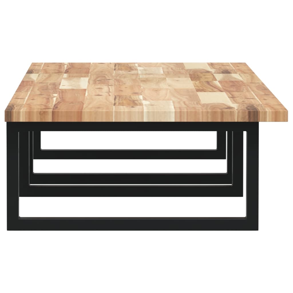 vidaXL Ράφι Νιπτήρα Τοίχου από Ατσάλι / Μασίφ Ξύλο Ακακίας