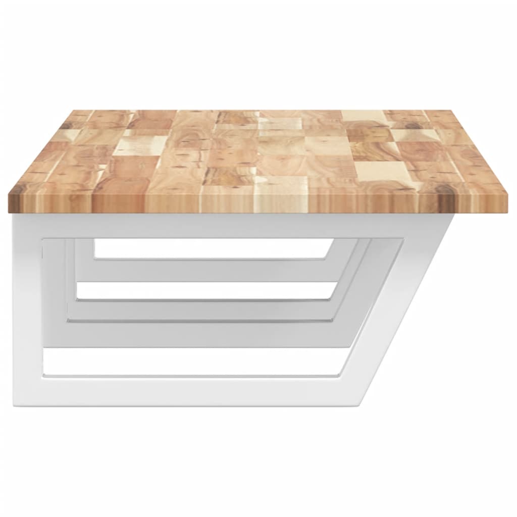 vidaXL Ράφι Νιπτήρα Τοίχου από Ατσάλι / Μασίφ Ξύλο Ακακίας