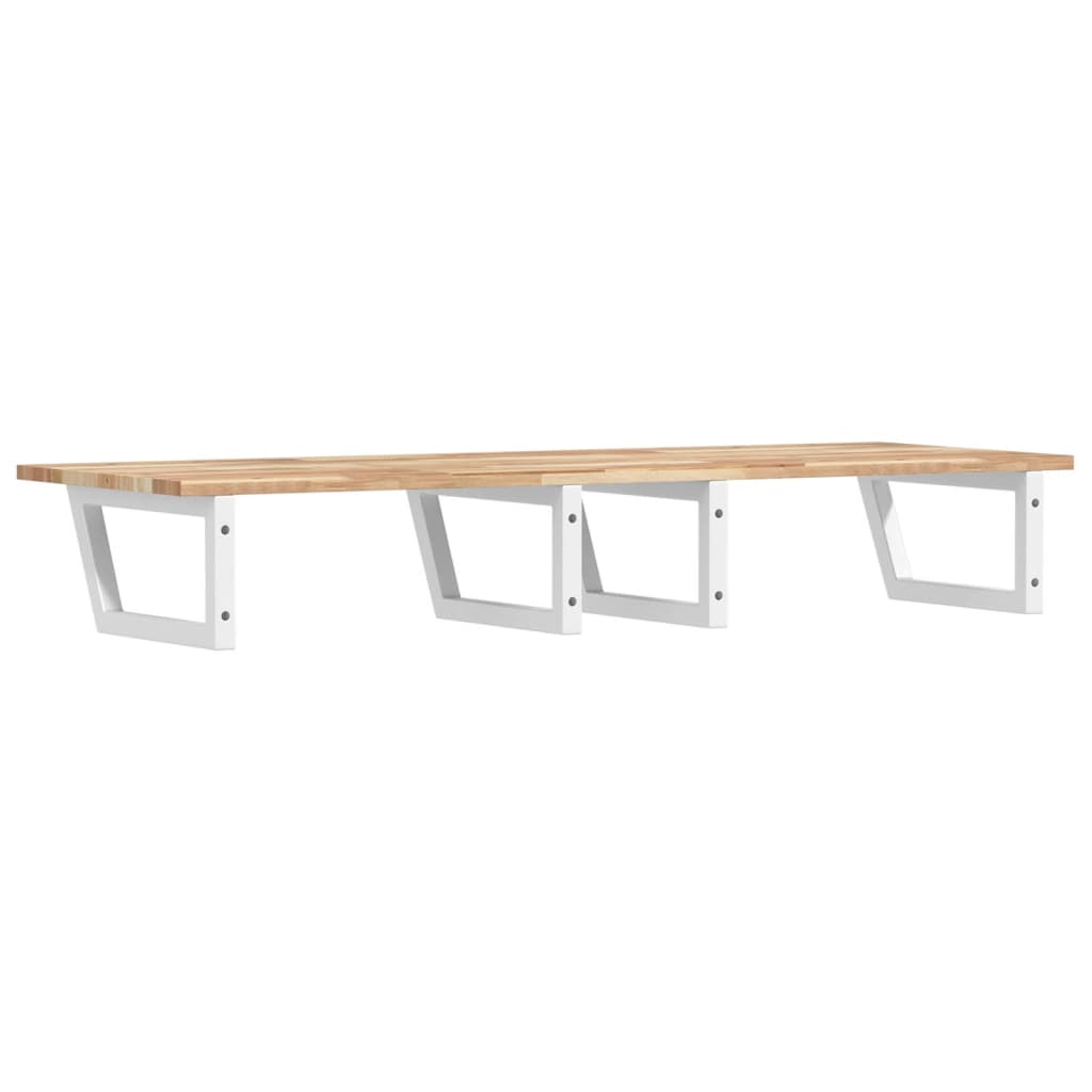 vidaXL Ράφι Νιπτήρα Τοίχου από Ατσάλι / Μασίφ Ξύλο Ακακίας