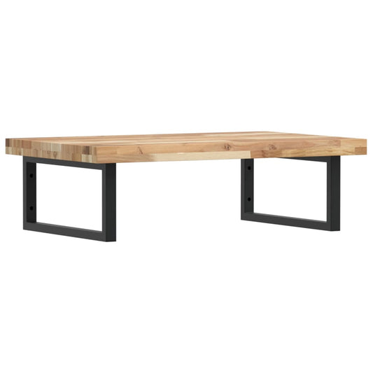 vidaXL Ράφι Νιπτήρα Τοίχου από Ατσάλι / Μασίφ Ξύλο Ακακίας