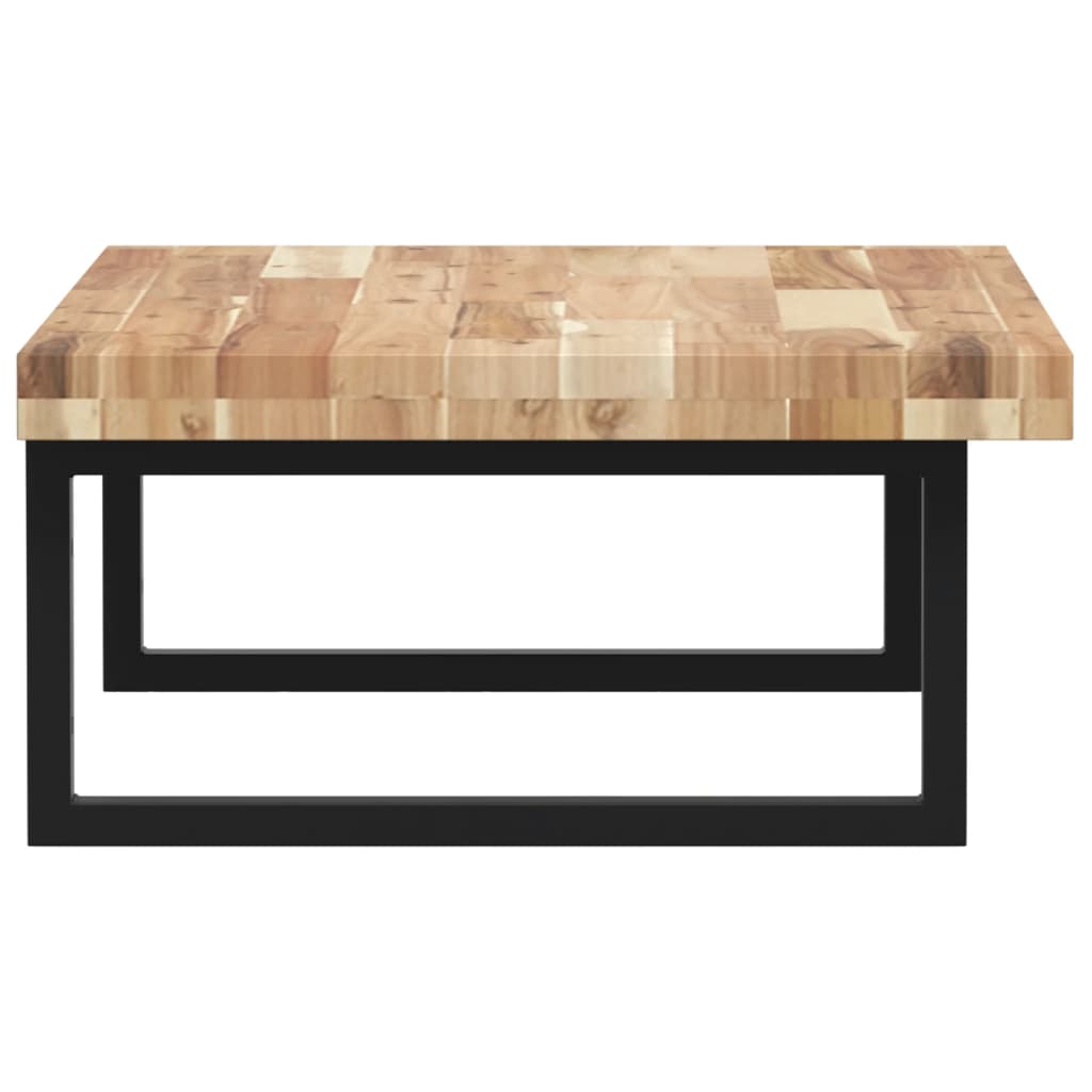 vidaXL Ράφι Νιπτήρα Τοίχου από Ατσάλι / Μασίφ Ξύλο Ακακίας