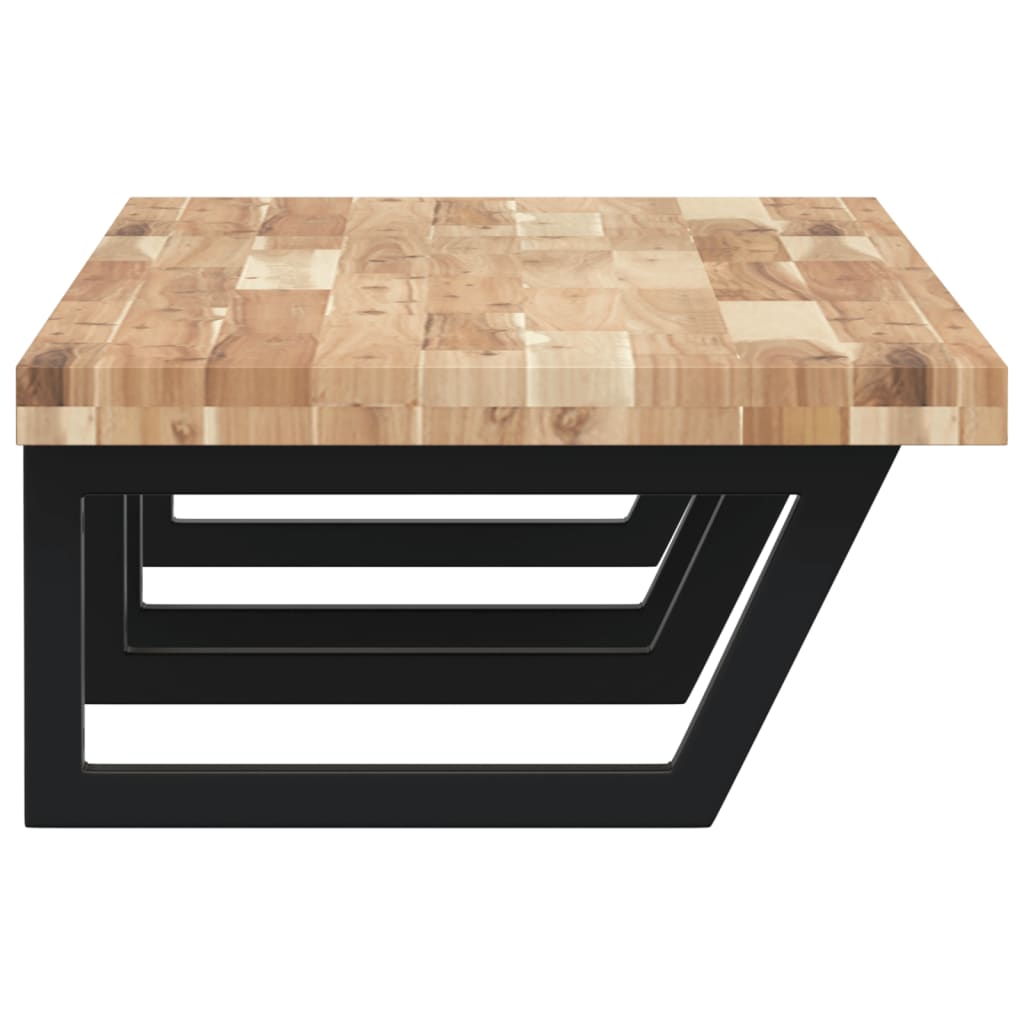 vidaXL Ράφι Νιπτήρα Τοίχου από Ατσάλι / Μασίφ Ξύλο Ακακίας