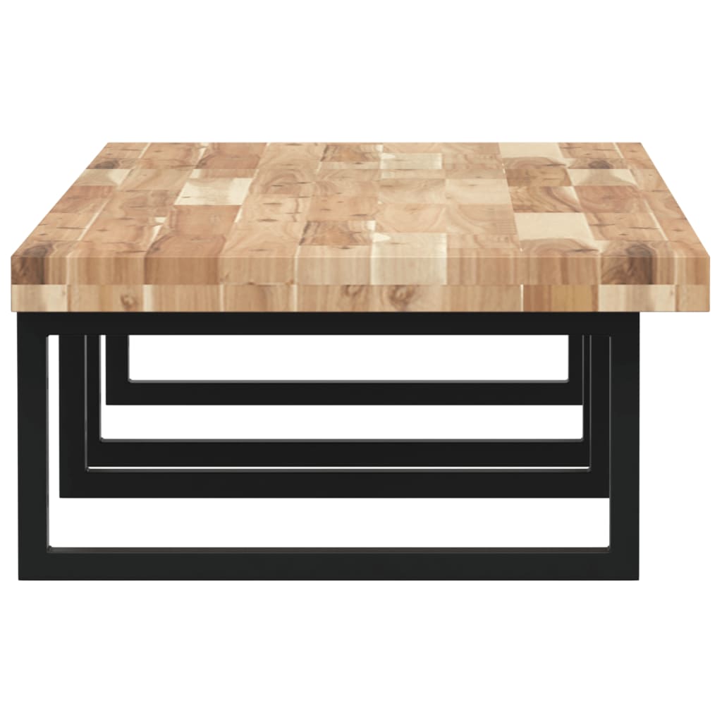 vidaXL Ράφι Νιπτήρα Τοίχου από Ατσάλι / Μασίφ Ξύλο Ακακίας