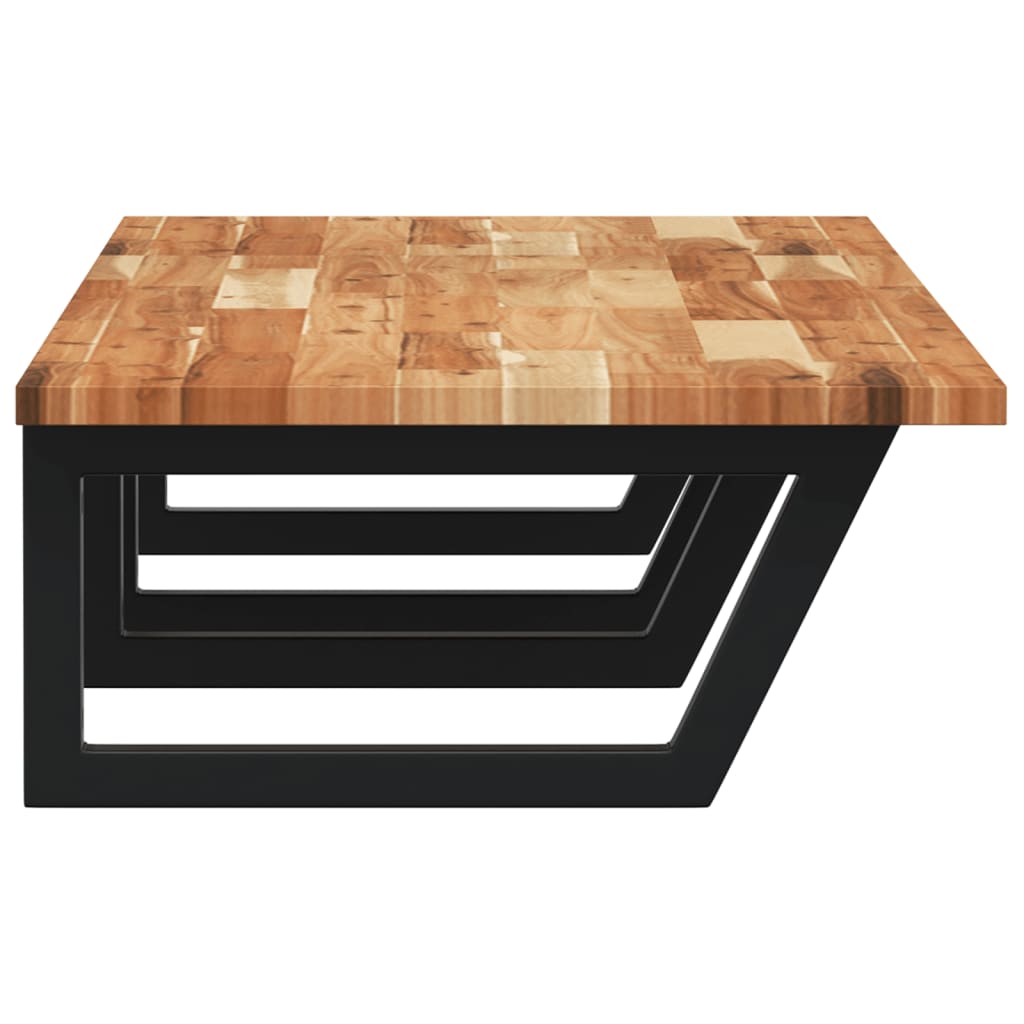 vidaXL Ράφι Νιπτήρα Τοίχου από Ατσάλι / Μασίφ Ξύλο Ακακίας