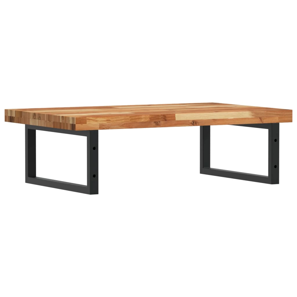 vidaXL Ράφι Νιπτήρα Τοίχου από Ατσάλι / Μασίφ Ξύλο Ακακίας