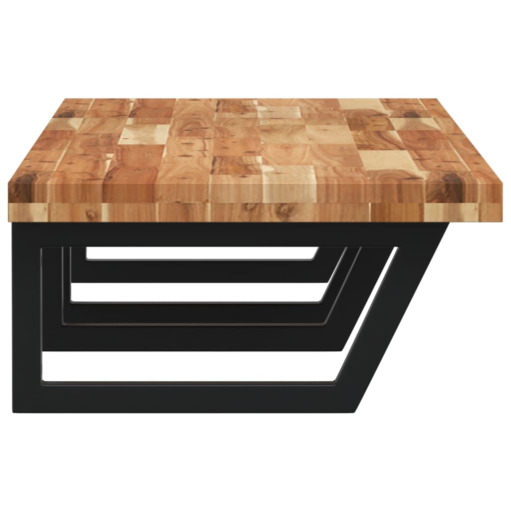 vidaXL Ράφι Νιπτήρα Τοίχου από Ατσάλι / Μασίφ Ξύλο Ακακίας