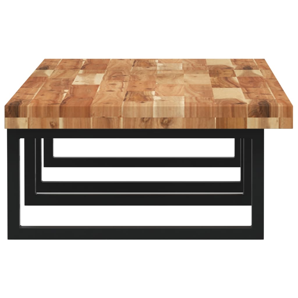 vidaXL Ράφι Νιπτήρα Τοίχου από Ατσάλι / Μασίφ Ξύλο Ακακίας