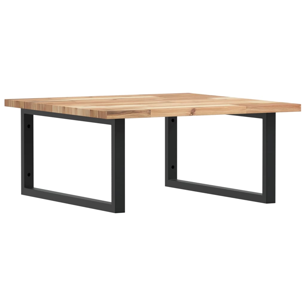 vidaXL Ράφι Νιπτήρα Τοίχου από Ατσάλι / Μασίφ Ξύλο Ακακίας